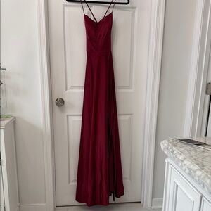 B Darlin Deep Red Maxi Dress